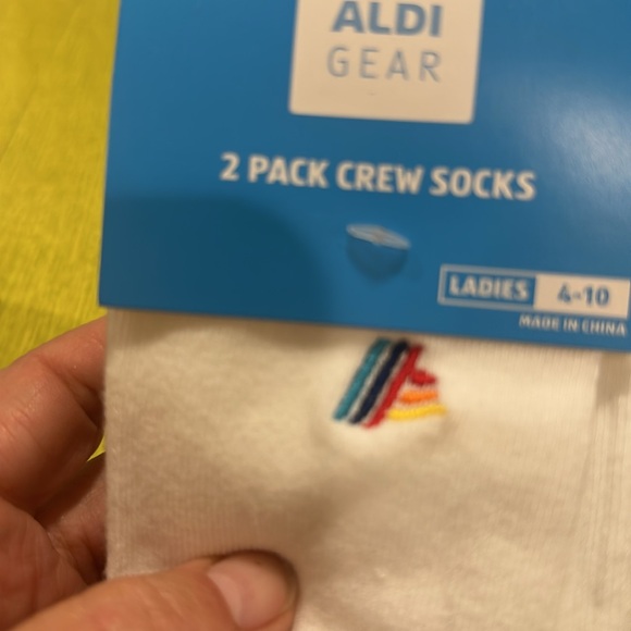 NEW ALDI Gear 2024 Crew Socks Six Pairs Total 3 Two Packs Women’s Size  4-10 - Picture 4 of 10